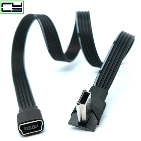 Coude Mini USB ligne d'extension V3 mâle à femelle adaptateur t-port ligne de charge Mini USB enregistreur câble ► Photo 1/6