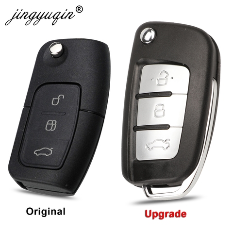 Coque de clé à distance pliante modifiée à 3 boutons pour Ford Focus Fiesta c-max s-max Ka Mondeo Galaxy Fob Case HU101 FO21 Blade ► Photo 1/5