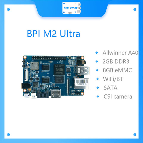 Banana Pi BPI M2 Ultra Quad Core A40i Allwinner, carte de développement de puces avec WIFI et BT4.0,EMMC ► Photo 1/6