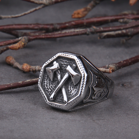 Bague de motard pour hommes, anneau en acier inoxydable, bijoux Punk classique ► Photo 1/6