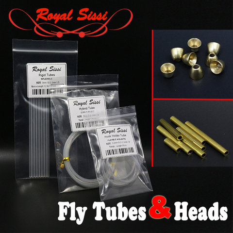 Royal Sissi saumon et tête furtive tube mouche attachant des matériaux mouche attachant des tubes en plastique tubes en laiton coneheads tube mouche accessoires de pêche ► Photo 1/6