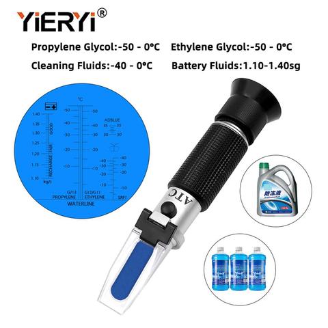 Yieryi outil de testeur à main 4 en 1 moteur fluide Glycol antigel Point de congélation voiture batterie réfractomètre testeur antigel ► Photo 1/6