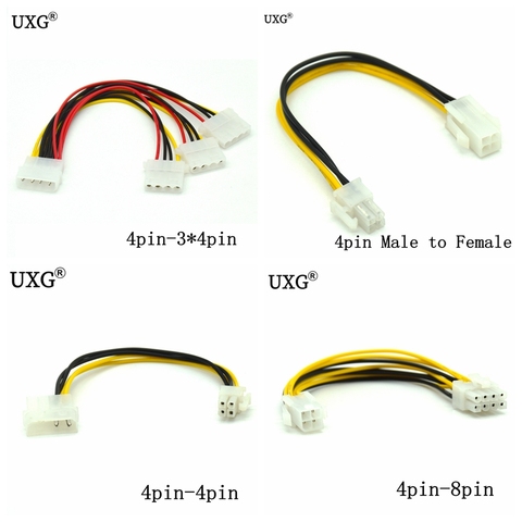 Connecteur de rallonge d'alimentation ATXP4EXT ATX 12V, 8 pouces, 4 broches mâle à 4 broches 8 broches femelle, adaptateur pour PC CPU ► Photo 1/5