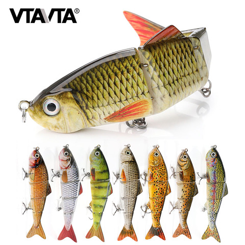 VTAVTA-leurre coulant composé de 4 sections articulées, appât artificiel de type poisson nageur idéal pour la pêche au brochet, cranbait, wobbler, 12cm, 16g ► Photo 1/6