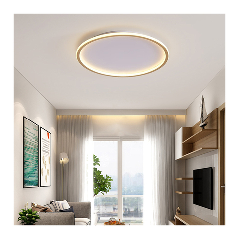 Décoration de la maison plafond led chambre lumières minimalisme lampe ronde moderne pour salon luminaires maison chambre avec télécommande ► Photo 1/6