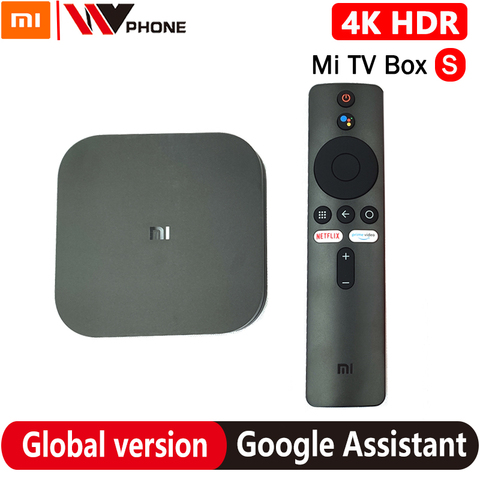 Boîtier TV Global Xiaomi Mi S 4K HDR Android TV 8.1 Ultra HD 2G 8G WIFI Google Cast Netflix IPTV décodeur 4 lecteur multimédia ► Photo 1/6