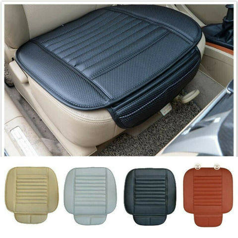 Tapis de protection des sièges avant de voiture en cuir PU, bambou, seau simple, coussin de voiture pour le propriétaire de la voiture ► Photo 1/6