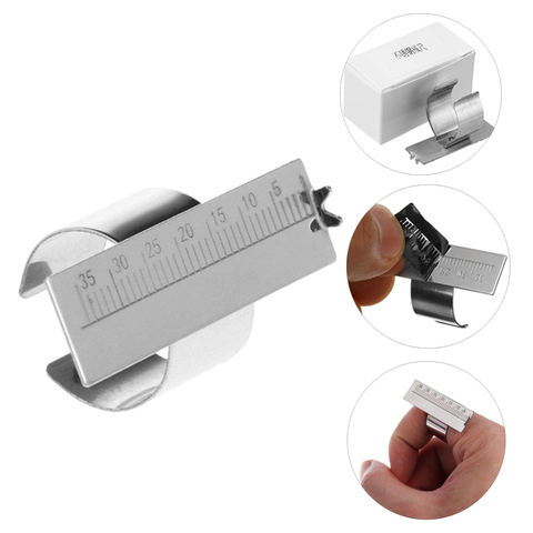 Équipement dentaire de règle de doigt d'acier inoxydable dentiste taille endodontique de mesure outil de mesure outil de blanchiment des dents ► Photo 1/6