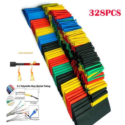 328 pièces thermorétractable 5 couleurs 8 tailles assorties Tube enveloppe manchon ensemble Combo ► Photo 1/6