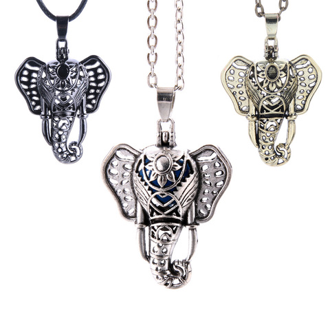 Collier en forme d'éléphant pour femmes, diffuseur de bijoux d'aromathérapie, médaillon magnétique, pendentifs, parfum aromatique, diffuseur d'huile essentielle ► Photo 1/6