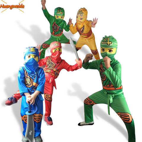 Ninjago déguisement garçons Costumes enfants déguisement déguisement carnaval déguisement d'halloween pour enfants Ninja Cosplay super-héros combinaison ► Photo 1/6