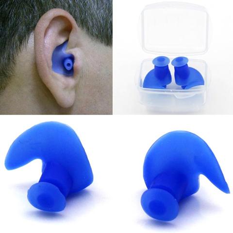 1 paire de bouchons d'oreille étanches en Silicone, professionnel, pour nageurs adultes, enfants, plongée, doux, Anti-bruit ► Photo 1/6