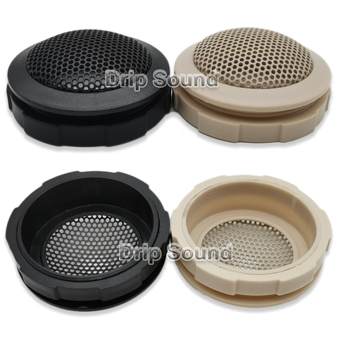 Couverture de Grille en maille circulaire décorative pour haut-parleur de voiture, 1.5 pouces, Protection # noir/Beige ► Photo 1/6