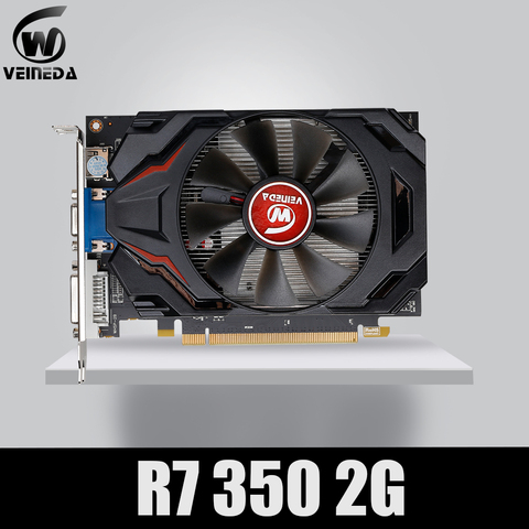 Cartes graphiques d'origine veineda R7 350 2GB GDDR5 carte graphique DP DVI port pour ATI Radeon gaming ► Photo 1/6