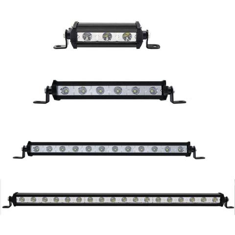 Barre lumineuse de travail ULTRA fine, pour voiture hors route, 12V 24V, 4WD SUV remorque et camion, SPOT auxiliaire de conduite, de 4 à 20 pouces LED ► Photo 1/6