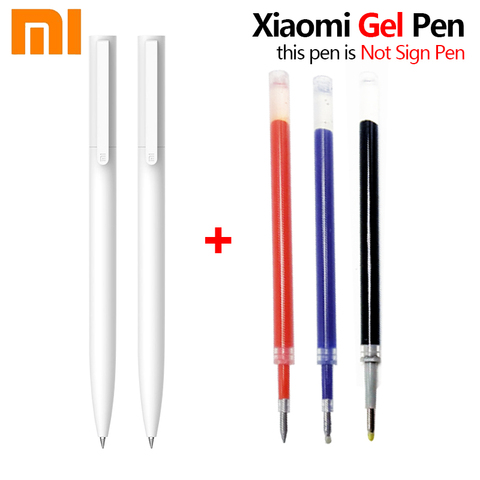 YouPin Nusign Gel stylo avec recharges pour Xiaomi Gel stylo 0.5MM coloré Deli signe stylo bleu/noir/rouge encre pour le bureau de l'école ► Photo 1/6