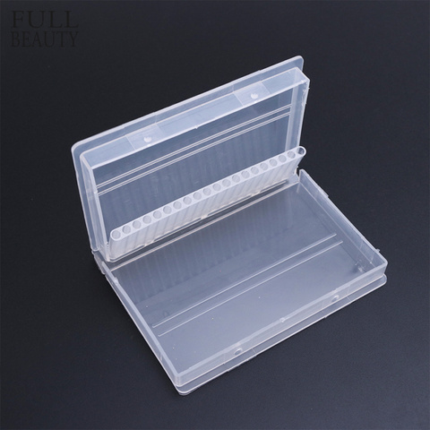 Plein Beauté 20 Slots Box De Stockage Pour Nail Foret Fichiers Titulaire Container Case Affichage Organisateur Acrylique Manucure Outil CHA35 ► Photo 1/6