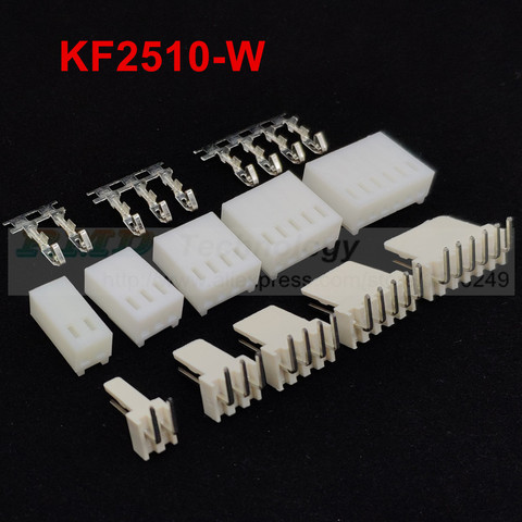 Lot de 50 connecteurs kf2510-2-12 W, connecteur 2.54, 2,3,4,5,6,7,8-12p, angle droit + boîtier + 50 jeux de broches terminaux mm ► Photo 1/6