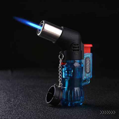 Hot Welding Torch Lighter Butane Jet Lighter Metal Turbo Portable Spray Gun 1300 C Windproof Cigar Pipe Lighter Outdoor NO Gas ► Photo 1/5