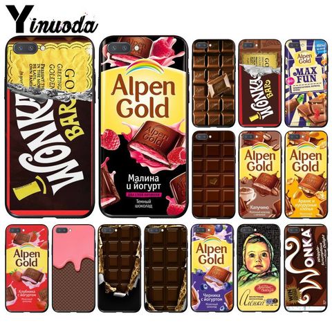 Yinuoda Wonka barre avec billet d'or Alpen or chocolat étui de téléphone pour Huawei Honor 8A 8X 9 10 20 Lite 7A 5A 7C 10i 20i ► Photo 1/6