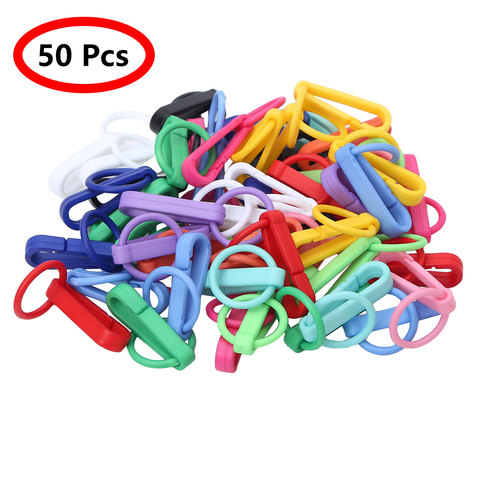 50 pièces en plastique boucles mousqueton avec joint torique lien chat chien collier jouet crochet boucle sac porte-clés bricolage accessoires pièces ► Photo 1/6