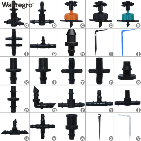 Waltregro – connecteurs d'irrigation de jardin, tuyau 3/5 4/7mm, raccord d'arrosage en fer barbelé simple et Double coude ► Photo 1/6