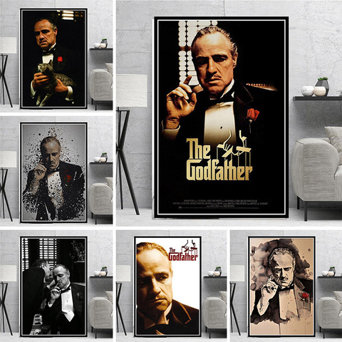 Classique Gangster toile peinture film chaud le parrain affiches et impressions mur Art photo pour salon décor à la maison Cuadros ► Photo 1/6