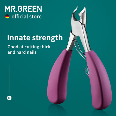 MR.GREEN-coupe-ongles en acier inoxydable, bon pour couper des ongles épais et durs, outil de manucure et pédicure ► Photo 1/5