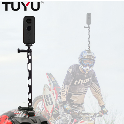 TUYU – bras d'extension Selfie en Aluminium, support de tige allongé pour Gopro Max DJI Osmo Insta360 One R X, accessoires de caméra d'action ► Photo 1/6