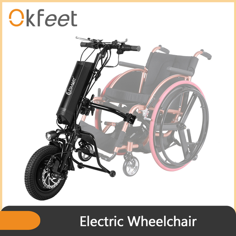 Kit de Conversion de fauteuil roulant électrique tracteur KT LCD affichage 36V 350W Handcycle électrique fauteuil roulant moteur roue avec batterie ► Photo 1/6