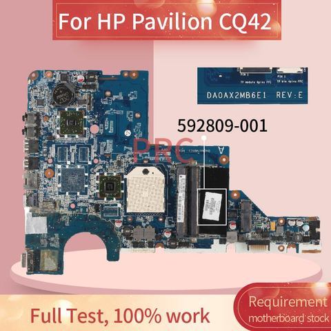 Carte mère pour ordinateur portable HP Pavilion, processeur 592809-001 et 592809-501, processeur processeur d0ax2 mb6e1, AMD DDR3, processeur CQ42/CQ56 ► Photo 1/6