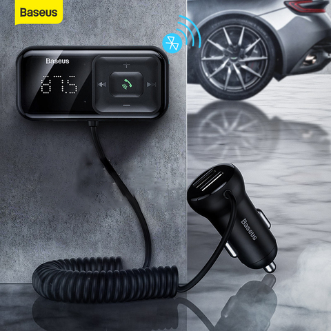 Baseus transmetteur Fm voiture Bluetooth 5.0 lecteur Mp3 adaptateur modulateur Radio 3.1A USB chargeur voiture Kit mains libres voiture sans fil Aux ► Photo 1/6