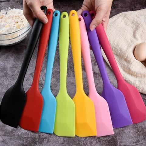 Spatule à gâteau en Silicone à Long manche 26cm, grande taille, spatule pour mélanger la pâte, grattoir de cuisson, mélangeur de beurre, pinceaux à gâteaux ► Photo 1/6