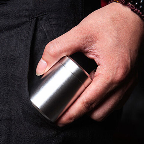 New Small Metal Aluminum Sealed Cans Portable Travel Tea Caddy Airtight Smell Proof Container Stash Jar ► Photo 1/3