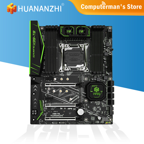 HUANANZHI X99 T8 X99 carte mère Intel XEON E5 LGA2011-3 toutes les séries DDR3 RECC NON-ECC mémoire double NVME M.2 poste de travail serveur ► Photo 1/6