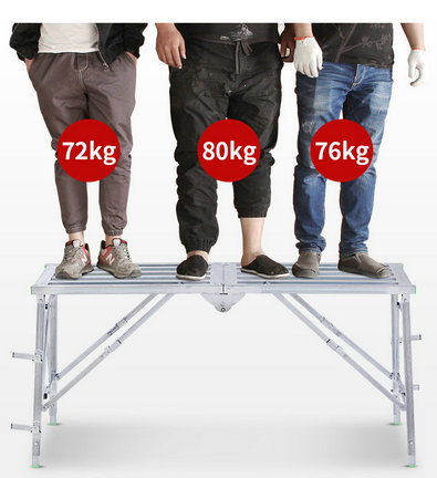 Plate-forme élévatrice pliable et épaisse, tout en métal, étagère télescopique mobile, décoration, construction, échelle d'ingénierie ► Photo 1/5