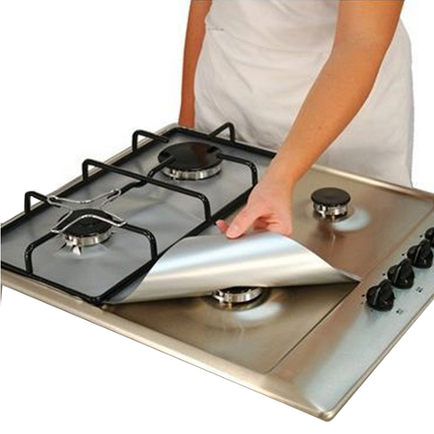 Accessoires de cuisine protecteurs de cuisinière à gaz 1pc réutilisable cuisinière à gaz couvercle de brûleur tapis de revêtement blessures incendie Gadgets de Protection ► Photo 1/6