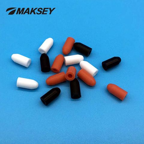 MAKSEY – bouchons en caoutchouc Silicone 3mm, embouts de seringue, assortiment de bouchons, Orange, aiguille de distribution d'injecteur, joint d'étanchéité ► Photo 1/6