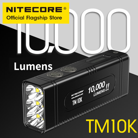 NITECORE TM10K ultra-haute luminosité écran OLED 10000 lumens charge directe exploration lampe de poche. ► Photo 1/5