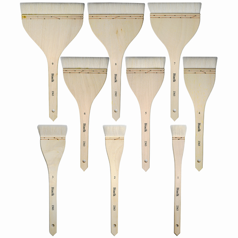 1PC 2363 haute qualité cheveux de chèvre manche en bois aquarelle artiste Art fournitures peinture merlu brosse ► Photo 1/6