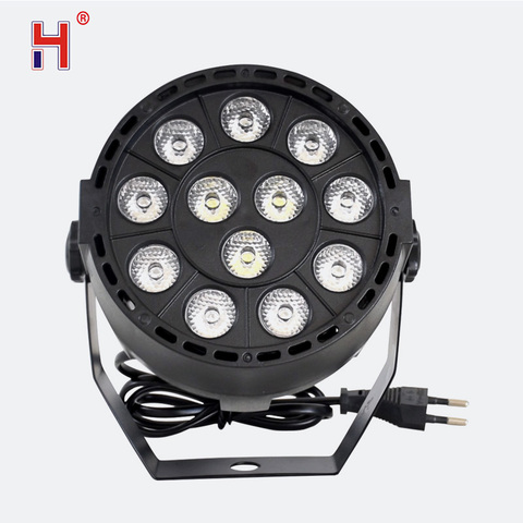 12W Led Par éclairage plat mur lavage mariage Dj lumière Rgbw Dmx couleur mélange peut lampe pour Ktv Bar Pub danse ► Photo 1/6