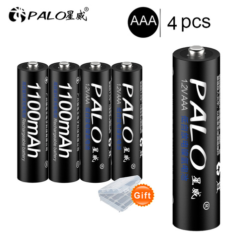 PALO 1.2V AAA Rechargeable Ni-MH Batteries 1100mAh 3A AAA batterie rechargeable pour caméra jouet voiture et chargeur de batterie 1.2V ► Photo 1/6