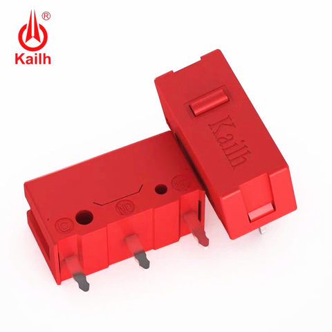 2 pièces Kailh rouge GM 60M micro interrupteur pour jeu compétition bouton de souris bouton gauche droit peut remplacer 3 broches rectangle micro interrupteur ► Photo 1/3