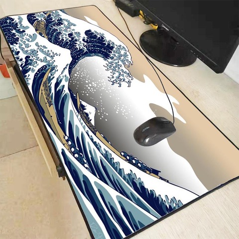 Mairuige grande vague hors Art grande taille tapis de souris en caoutchouc naturel PC ordinateur jeu tapis de souris tapis de bureau bord de verrouillage pour CS GO LOL ► Photo 1/6