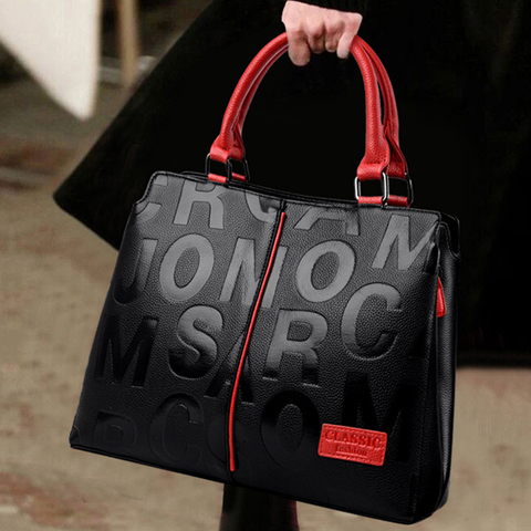 Dames qualité en cuir lettre sacs à bandoulière pour femmes 2022 sacs à main de luxe femmes sacs concepteur de mode grande capacité sac fourre-tout ► Photo 1/6