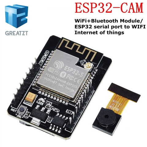 GREATZT – carte de développement de caméra ESP32, Module WiFi + Bluetooth ESP32-CAM avec Module de caméra OV2640 2MP pour Arduino ► Photo 1/5