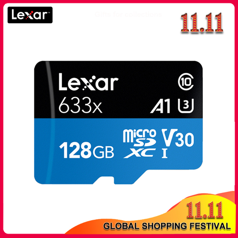 Lexar-carte micro SD 633x, 32 go/64 go/100% go/128 go/256 go/512 go, classe 10, tf, carte mémoire pour téléphone ► Photo 1/6