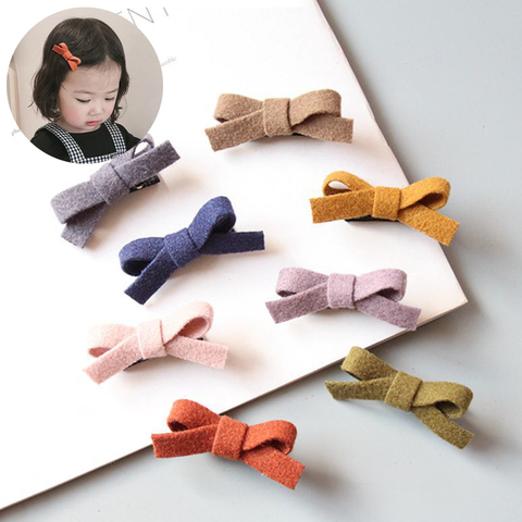 2/4 Pcs coloré enfants bébé pinces à cheveux mignon nœuds enfants fille pince à cheveux épingle à cheveux Haarspeldjes Barrettes bébé cheveux accessoires ► Photo 1/6