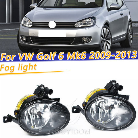 COOYIDOM 1 paire voiture-style auto avant halogène brouillard lampe voiture lumière pour VW Golf 6 Mk6 Plus 2009 2010 2011 2012 2013 ► Photo 1/6