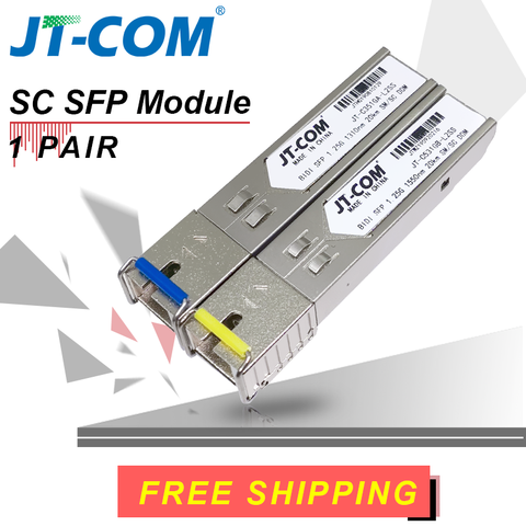 2pcs SFP Module SC Connecteur Gigabit DDM BIDI mini gbic 1000Mbps SC Émetteur-Récepteur À Fibre Optique Otdr Module de transeiver optique 5-120km Compatible avec le commutateur Mikrotik Cisco TP-Link ► Photo 1/6